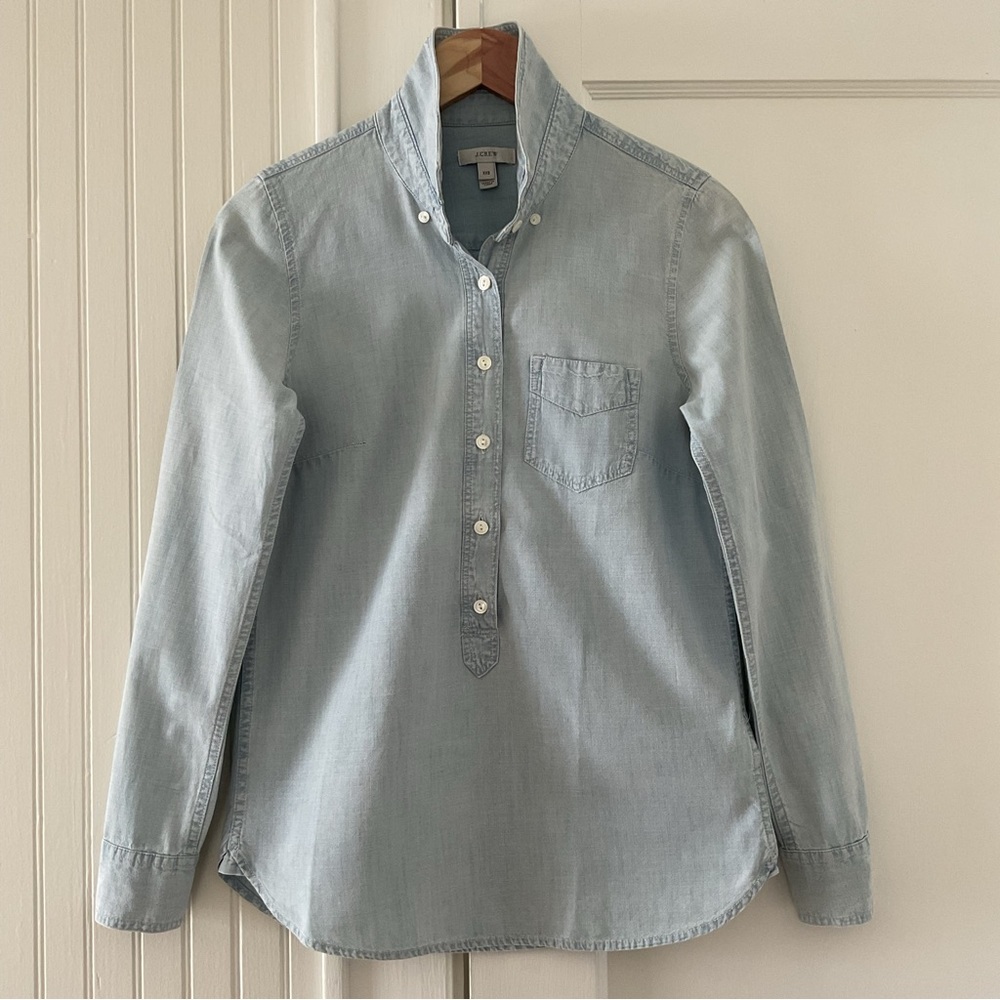 J.Crew Faded Chambray Popover